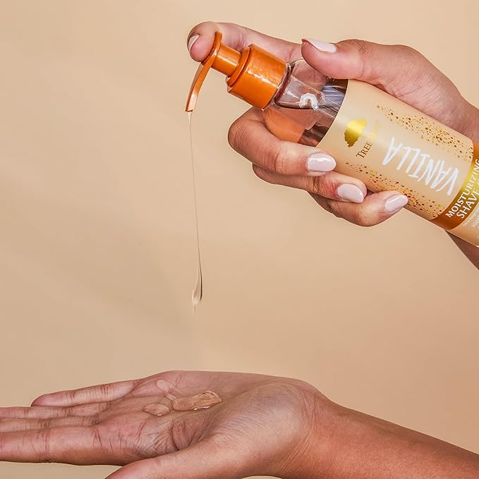 Tree Hut Vanilla Moisturizing & Hydrating Bare Shave Oil | Made with Soothing Jojoba Oil | Gel-to-Oil Formula Helps Prevent Razor Bumps, Ingrown Hairs, & Skin Irritation | 7.7 fl oz.