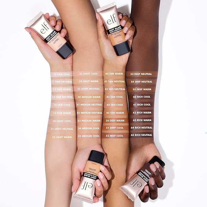 e.l.f. Soft Glam Foundation, Medium Coverage, Long-Lasting & Deep Neutral