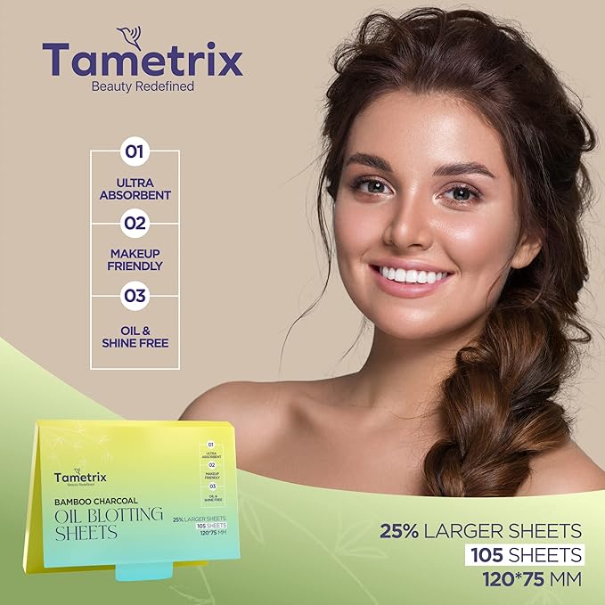 25% Larger Natural oil blotting sheets for face