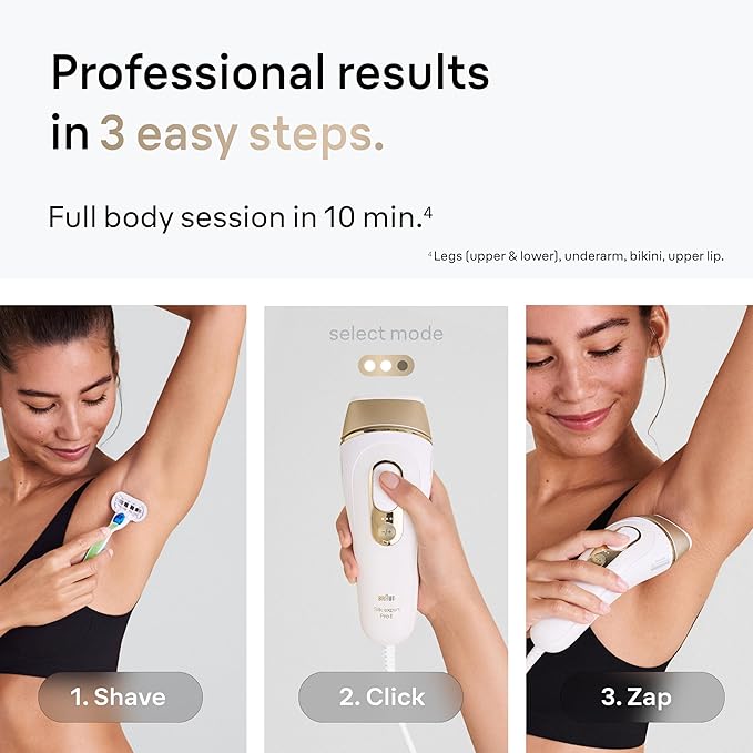 Braun IPL Silk·Expert, at Home Laser Hair Removal, Pro 5 PL5347 Latest Generation IPL, Holiday Gifts for Women and Men, Hair Removal System with Wide Head and Two Precision Heads