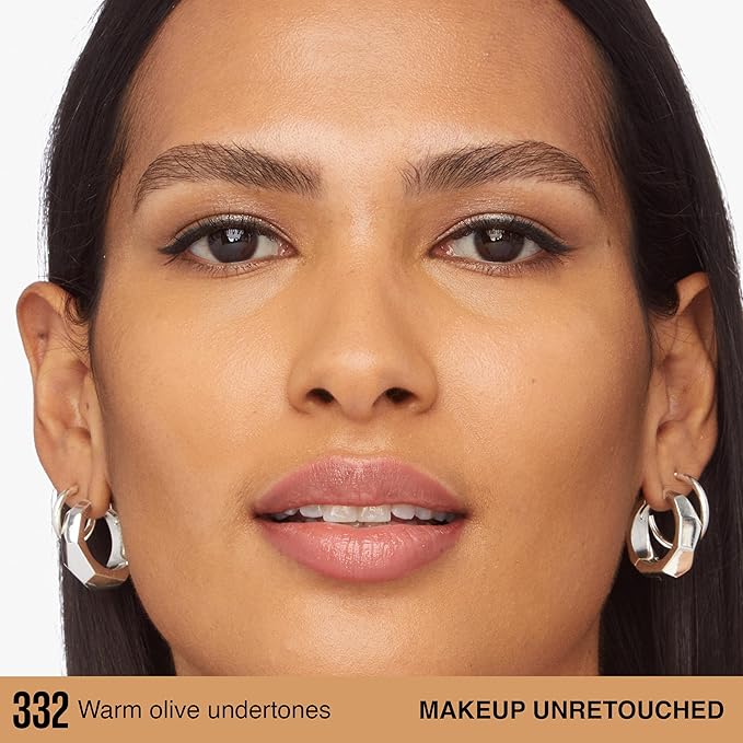 Maybelline Super Stay Lumi-Matte Foundation, Lightweight and Buildable Full Coverage Foundation Makeup For Up To 30HR Wear, 332, 1 Count