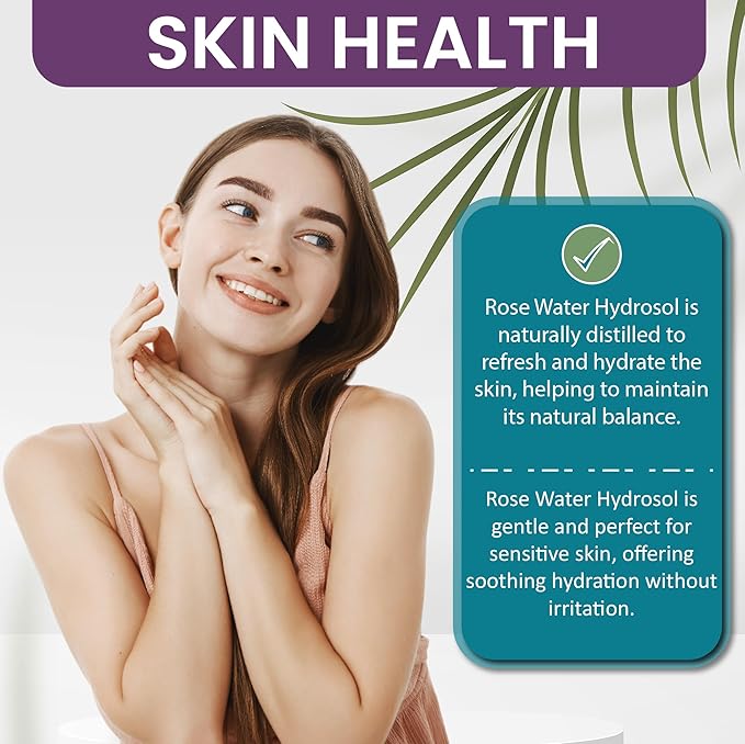 Rose Hydrosol Spray Cleansing Non GMO Facial Toner for Face Body Locs Rose Water Hydrating Face Mist, for Hydration Pure & Natural Hydrosol for All Skin Types - COCOJOJO - Bulk 128 OZ - 1 Gallon