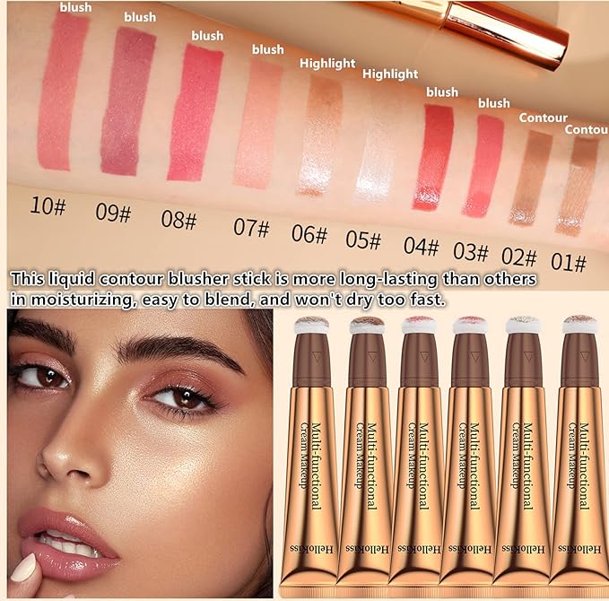 Go Ho Liquid Contour Beauty Wand,Blendable Super Silky Medium Brown