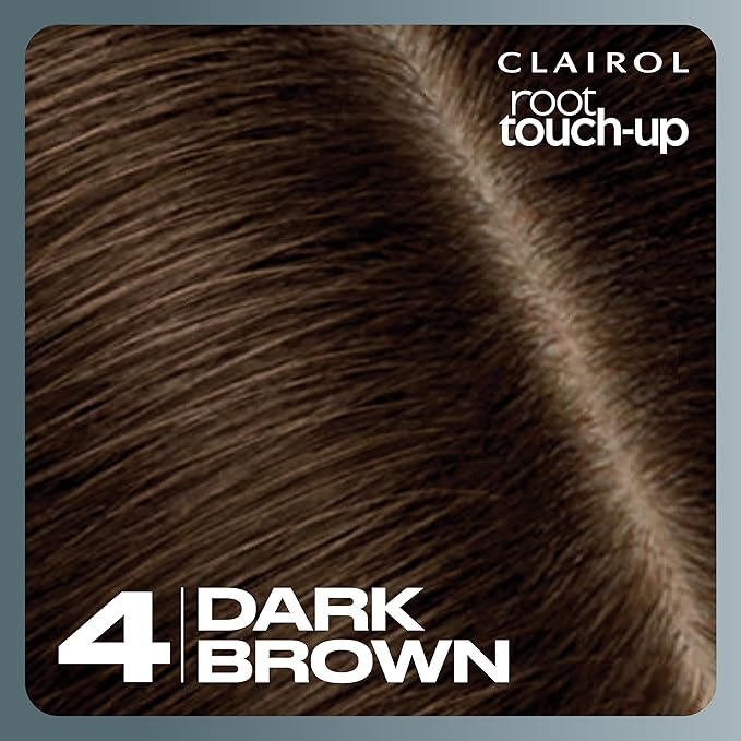 Clairol Root Touch-Up by Nice'n Easy Permanent Hair Dye, 4 Dark Brown Hair Color, Pack of 1