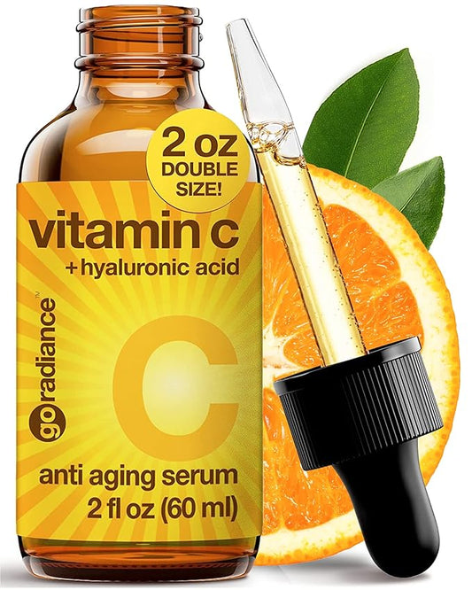 Double Size (2OZ), 20% Vitamin C Serum for Face with Hyaluronic Acid, Face Serum Vitamin C, Vitamin C for Face Serum for Women, Vitamin C Oil for Face, Vit C Serum for Face, Vitamin C Face Serum