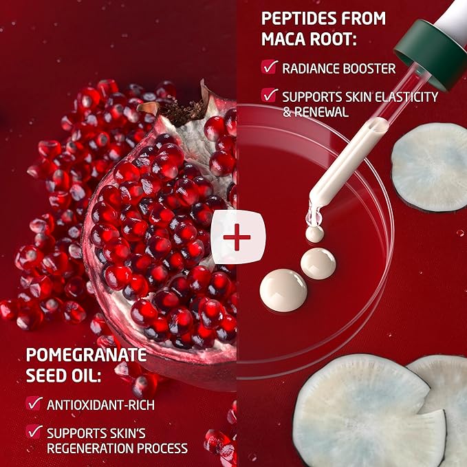 Weleda Face Care Plumping Serum, Plant Rich Serum with Peptides from Pomegranate and Maca Root