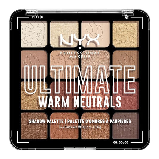 NYX PROFESSIONAL MAKEUP, Ultimate Shadow Palette, Eyeshadow Palette - Warm Neutrals