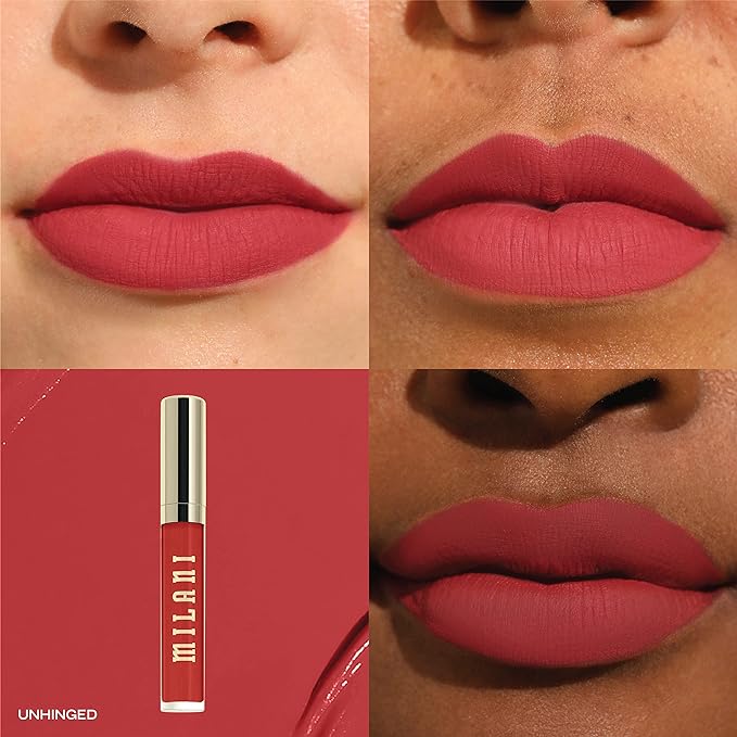 Milani Stay Put Longwear Liquid Lipstick - Smudge-Proof, Kiss-Proof, and Fade-Resistant Formula for All-Day Wear - Unhinged