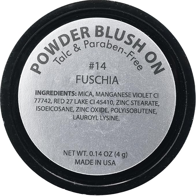 Hot Pink Bright Fuchsia Magenta Rouge Blush Pressed Cheek Color Powder, Talc & Paraben Free, 4 Grams, No Animal Testing & Cruelty Free