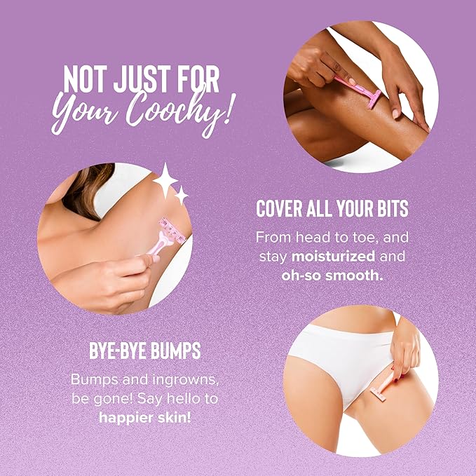 Coochy Intimate Shaving Cream for Women Sensitive Skin, Shave Conditioner & Moisturizer for Face & Body, Shave Cream, Anti-Bump, Floral Haze, 32 oz