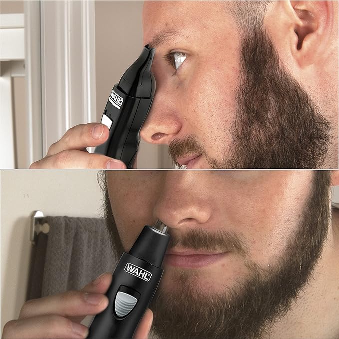 Wahl Groomsman Rechargeable Precision Trimmer for Hygienic Grooming with Rinsable, Interchangeable Heads for Eyebrows, Neckline, Nose, Ears, & Other Detailing - Model 3023284