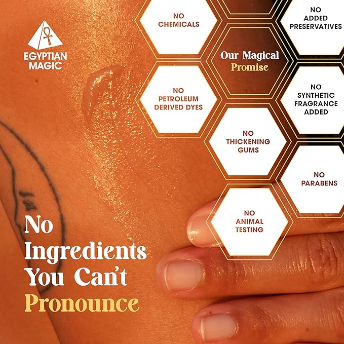 Egyptian Magic - All Purpose Face, Body, and Dry Skin Moisturizing Cream, Skin Protectant for Women & Men, Eczema Care Healing Balm, Scar Treatment, Stretch Marks, and Tattoo Aftercare, 1oz Jar