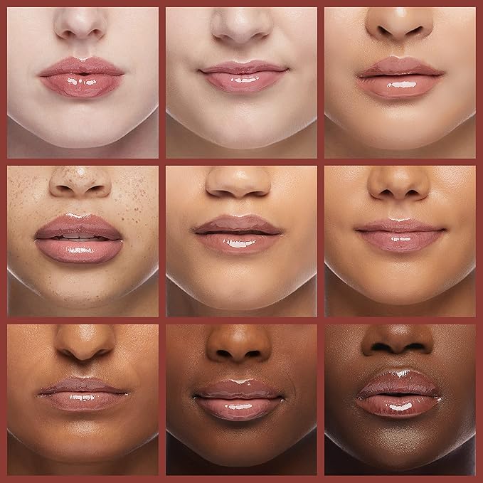 Lip Glow Oil-Moisturizing Lip Gloss -Hydrating Lip Glow Oil Long Lasting Waterproof Lip Tint Set Lip Stain(ROSE)