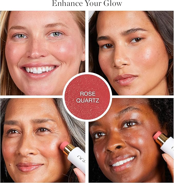 Ogee Sculpted Face Stick (ROSE QUARTZ - ROSE & Face