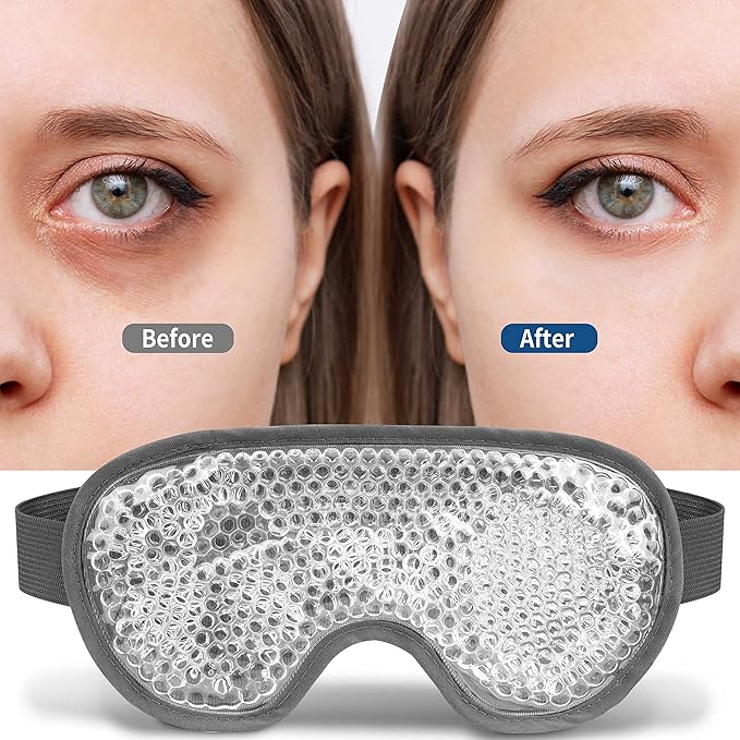 Cooling eye mask with gel
