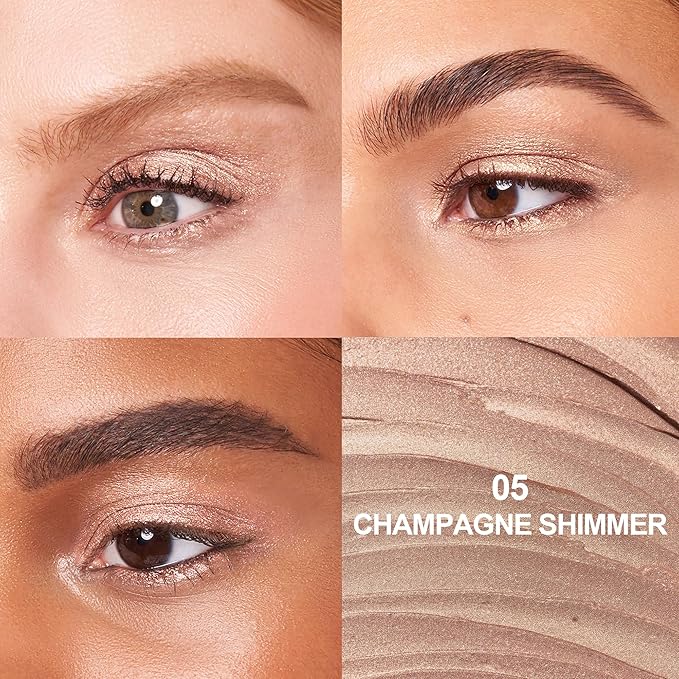 FV Cream Shimmer Eyeshadow Stick,Long Lasting & Waterproof, Multi-Use & High Pigment Eyeshadow Makeup Stick, Champagne Shimmer