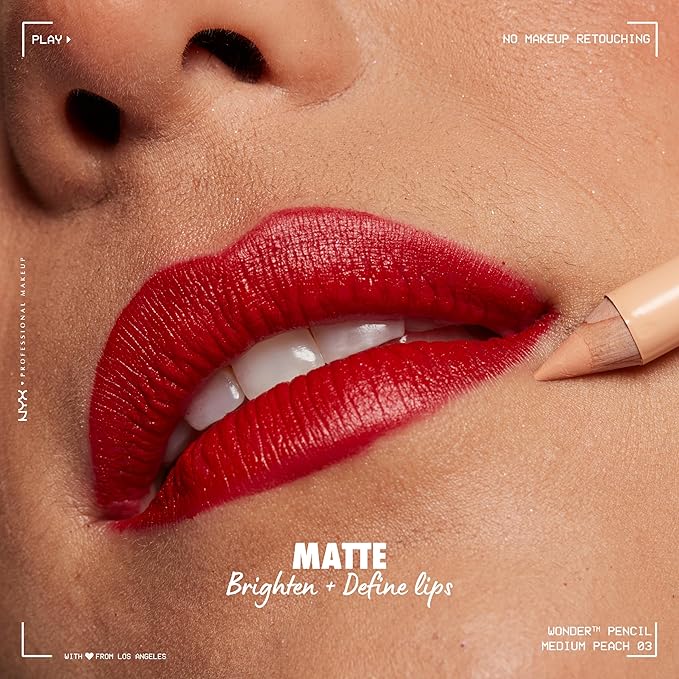 NYX PROFESSIONAL MAKEUP Wonder Pencil, Multi-Use Micro Highlighter Medium Peach