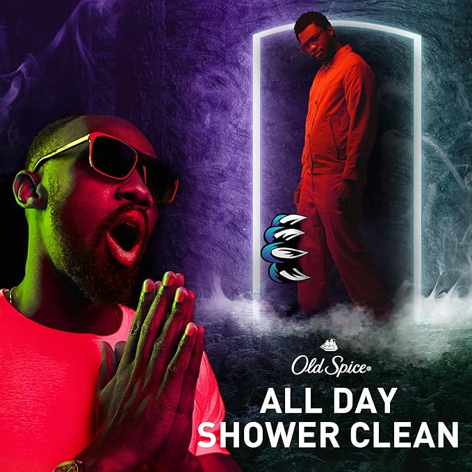 Old Spice Cleansing Body Wash for Men, 3X Defense, 24/7 Shower Fresh with Lasting Scent, 2-in-1 Body & Face Wash, NightPanther with Rich Warm Scent, 24 oz (Pack of 4)