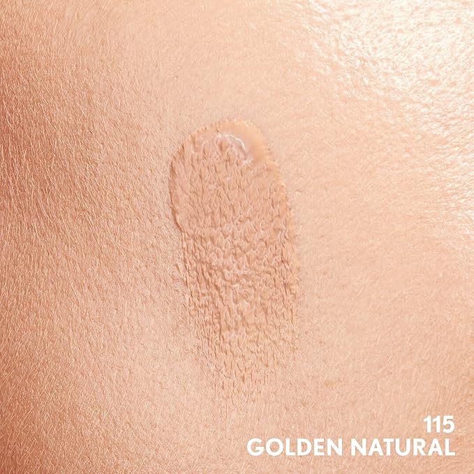 COVERGIRL Clean Invisible Foundation Makeup, Dewy & Glowy Finish, Buildable Coverage, Skin-Like Smooth Look, Vegan, Golden Natural, 1oz