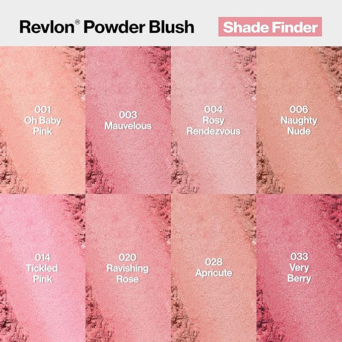 Revlon Blush, Powder Blush Face Makeup, High Impact Tickled Pink, 0.17 oz