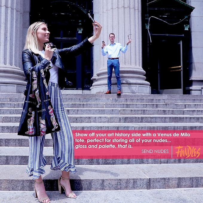 Maybelline New York Limited-Edition Fundles Send Nudes w/Eyeshadow Palette, Color Sensational Vivid Hot Lacquer Lip Gloss and Easy-Carry Nude Tote-Bag (Pack of 2)