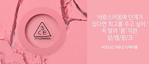 3CE Style Nanda Face Blush, Matte, Pink, Palette, 5g, 0.17oz (DELECTABLE)
