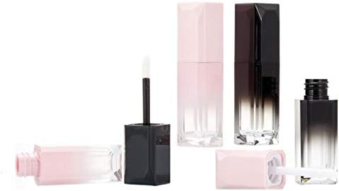 5Pcs 4ml/0.14oz Mini Lip Gloss Tube with Screw Lid Empty Refillable Plastic Lipstick Tube Lip Balm Pipe Lip Gloss Tube DIY Container Jar for Lip Balm Lip Gloss (Black Gradient)