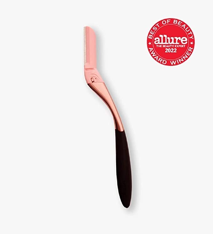 Schick Hydro Silk Dermaplaning Wand, Dermaplaning Tool for Face | Dermaplane Razor for Women Face, Eyebrow Razor, Peach Fuzz Remover, Includes 1 Weighted Metal Handle with 6 Refill Blades