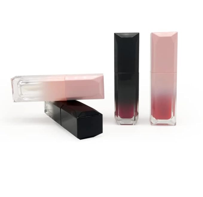 HLLMX 3PCS 5ml Lip Gloss Tube Plastic Vials Empty Refillable Lip Balm Bottles Container Lip Glaze Tube DIY Makeup Liquid Lipstick Bottle Container Red Lids Cosmetic Tube for Women Girl