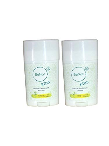 2-Pack All Natural Deodorant For Kids and Teens 100% Natural Aluminum-Free Carcinogen Free Kids Deodorant For Boys and Girls Clinically Proven To Be Safe For Children and Teenagers