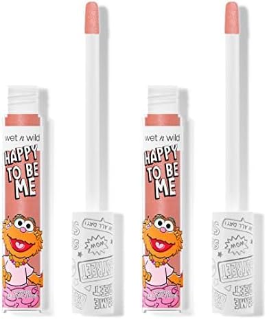 wet n wild x Sesame Street, Happy To Be Me Lip Gloss Fun-Sized (Pack of 2)