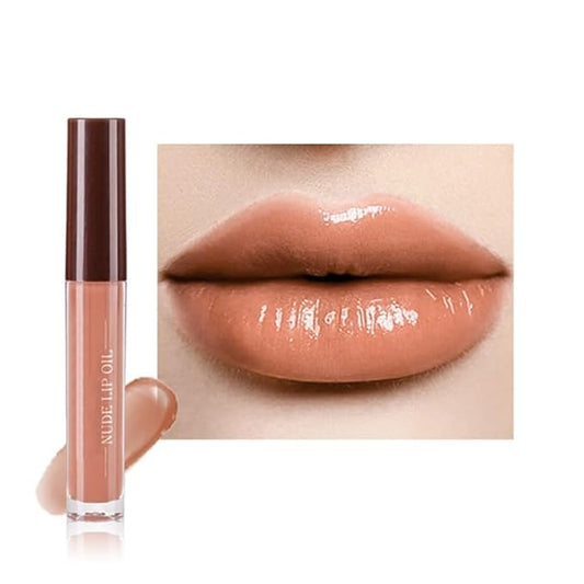 Hydrating Lip Glow Oil, Plumping Lip Oil, Tinted Lip Plumper Gloss,Younger-Looking Lips | Nourishing Long Lasting Non-Sticky Hydrating & Smoothing Lip Treatment Cruelty Free 02#