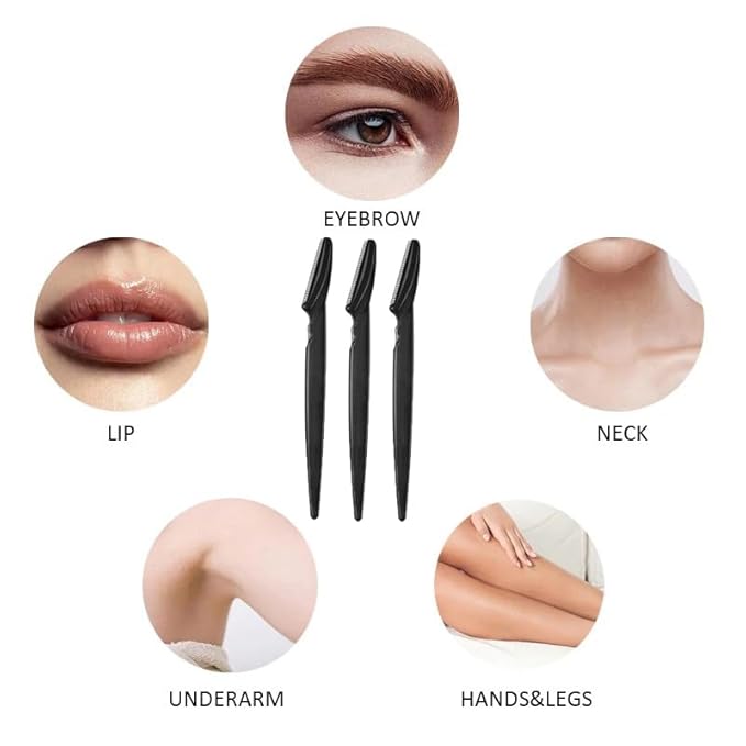 Dermaplane Razor For Women Men Eyebrow Razors Dermaplaning Tool For Face Shaver Home Hair Beauty blade Trimmer Microblades Peach Fuzz Remover micro dermabrasion facial tool 12pcs