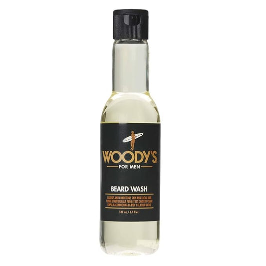 Woody's Energizing Beard Wash for Men, Cleanses and Conditions Skin and Facial Hair, For All Skin Types, 6.3 fl oz
