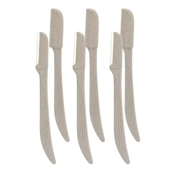 Micro Grooved Derma Blades Facial Razor, Wheat Straw Facial Razor for Women and Men, Eyebrow Razor, Bikini Razor, Hair Trimmer, Facial Hair Remover