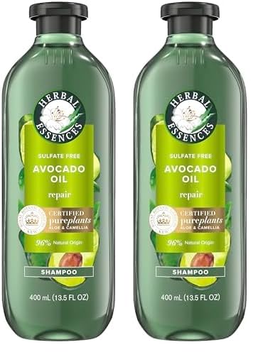 Herbal Essences Avocado & Argan Oil Sulfate Free Shampoo, 13.5 fl oz (Pack of 2)