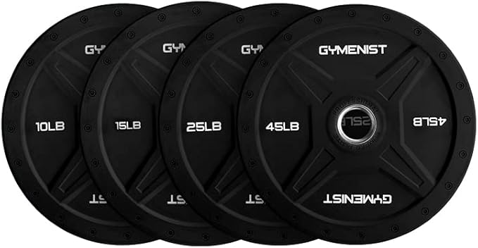 GYMENIST Bumper Plates is Made for 2 Inch 10 LB 55 LB