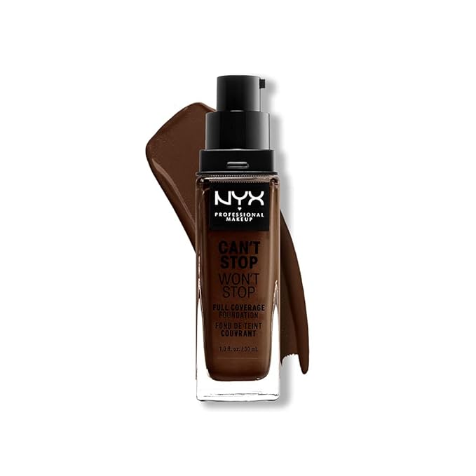 NYX PROFESSIONAL MAKEUP Can't Stop Won't Stop Foundation, Deep Ebony
