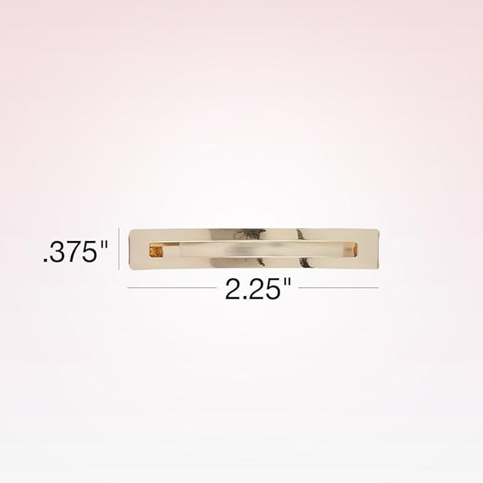 Scunci by Conair No-Slip Grip Stay Tight Barrettes - hair barrettes for women - hair accessories for women - hair clips - Gold, Black and Silver - 6 Count