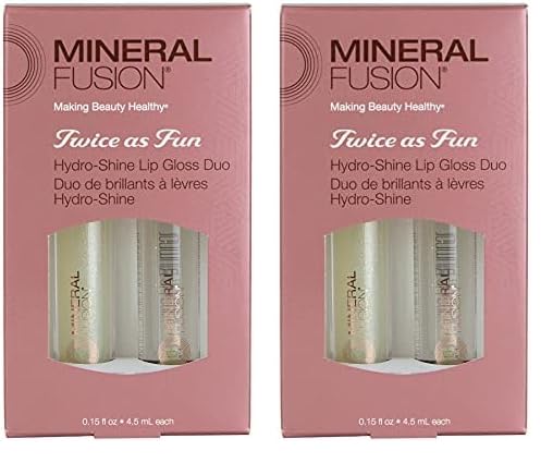 Mineral Fusion Twice As Fun, Hydro-Shine Lip Gloss Duo (Pack of 2)