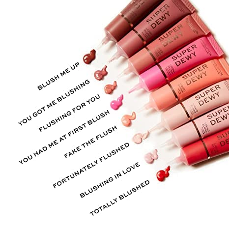 Revolution Beauty, Superdewy Liquid Blush, Richly Pigmented & Buildable, Blendable Formula, Fake The Flush, 0.5 Fl. Oz.