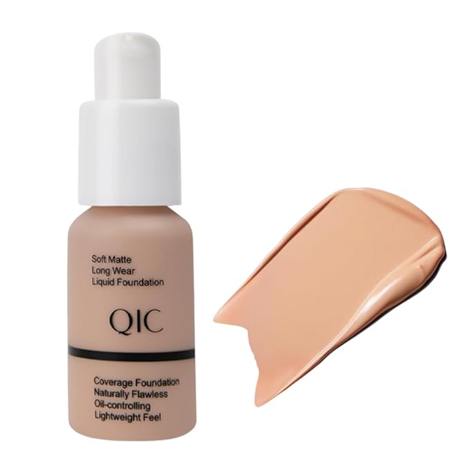 QIC Waterproof Matte Concealer BB Liquid Foundation Cream 102# Nude 30ml