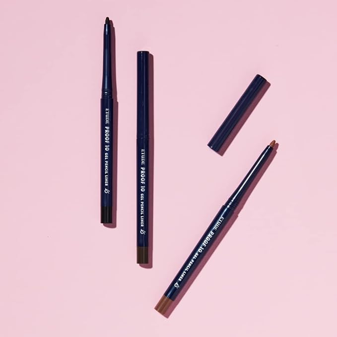 ETUDE Proof 10 Gel Pencil Liner 0.3g (#2 Dark Cacao) | Creamy Gel Texture Eyeliner with Wearable Shades to Create Precise Line Eye Makeup without Efforts, Korean Makeup, Perfect for Gift