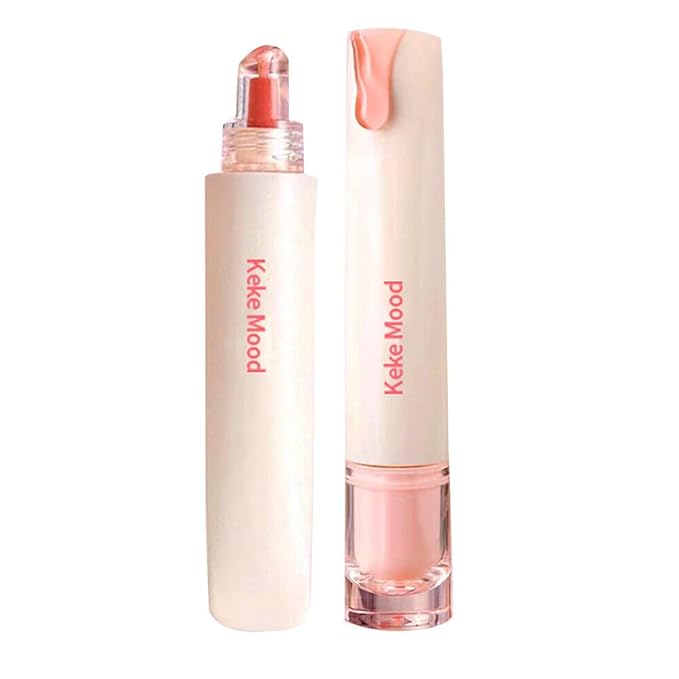 Hydrating Jelly Lip Gloss, Long-Lasting Waterproof Non-Stick Cup Lip Glaze Set, Moisturizing Tinted Lip Balm, Mirror-Like Liquid Lipsticks for Brightening and Plumping, K-Beauty (Color 3, One Size)