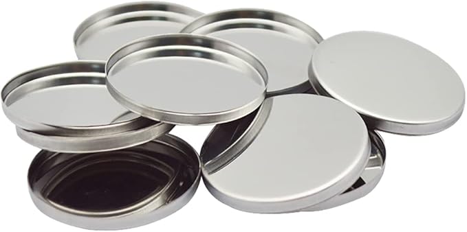 20 Pcs Metal Eyeshadow Pans Round Empty Round