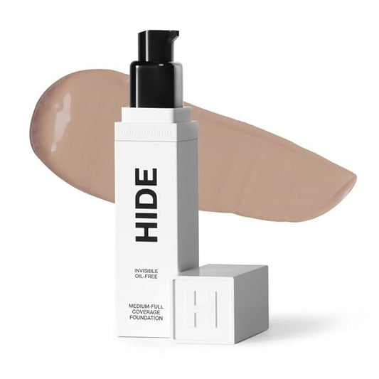 HIDE PREMIUM Liquid Foundation, Multi-Use Waterproof Foundation, Medium/Full 1 fl oz