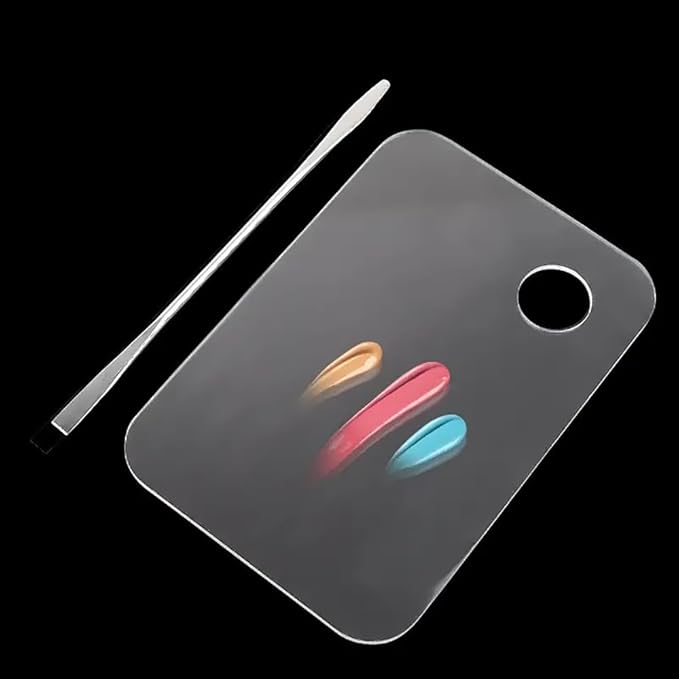 2pcs Acrylic Makeup Palette, Cosmetic Makeup Mixing Tray