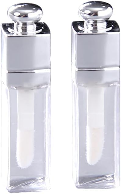 6 Pcs 3ml Empty Lip Gloss Tubes Containers Clear Refillable Lip Balm Bottles Transparent Mini Lipstick Containers for DIY Makeup Lip Gloss Makeup