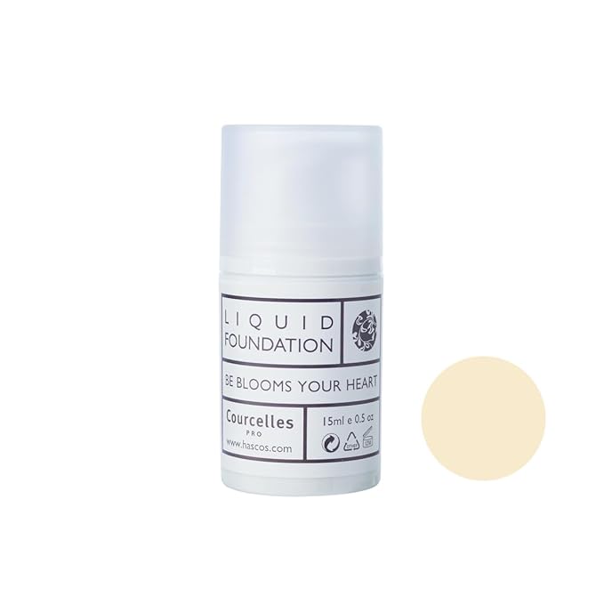 [Courcelles] Liquid Foundation (0.507oz) [K-Beauty] Made in Korea (NO.130-Yellow Beige) 15ml