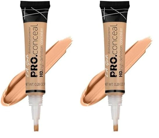 L.A. Girl Pro Concealer, Natural, 0.28 Ounce (LAX-GC972-A) of 2)